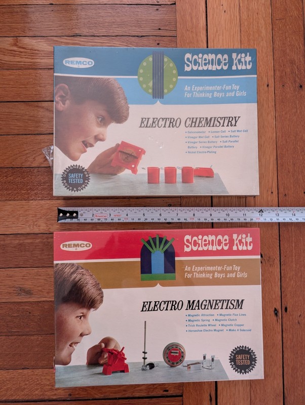 Lot of 2 Vintage REMCO Electro Chemistry Magnetism Science Kits 1969 Sealed Toy gallery