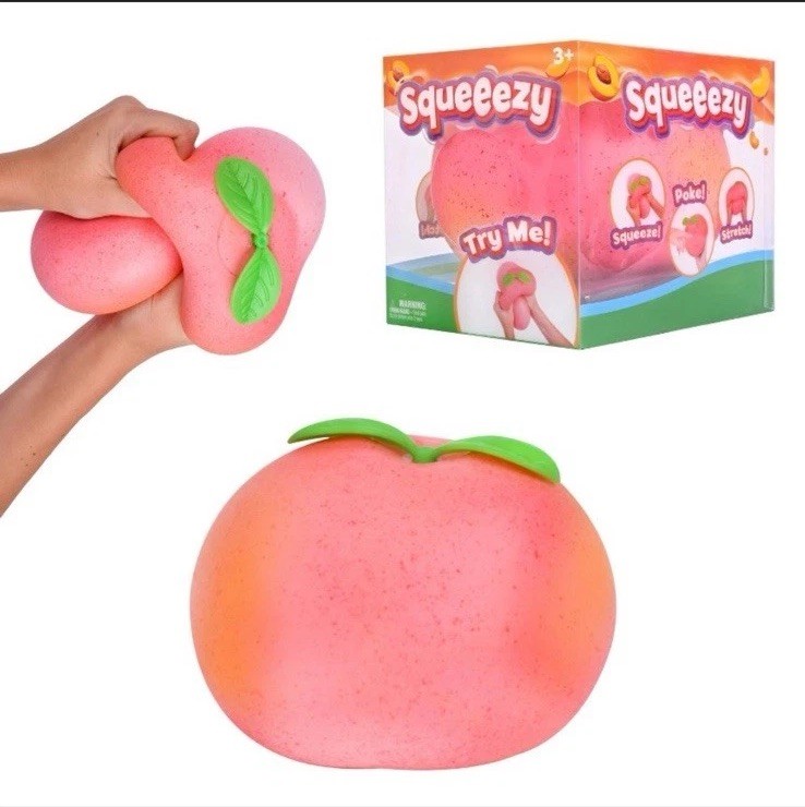 Sunny Days Jumbo Squeezy Peach Squishy Toy Relief Fidget Authentic New
