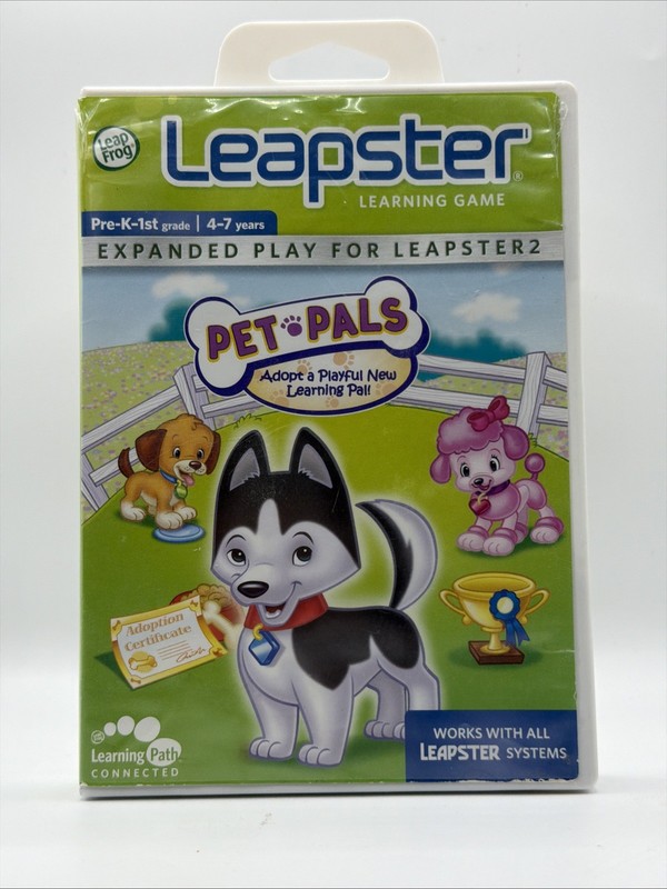 Leapfrog Leapster Pet Pals Learning Game Cartridge PreK-1st Grade Age 4-7