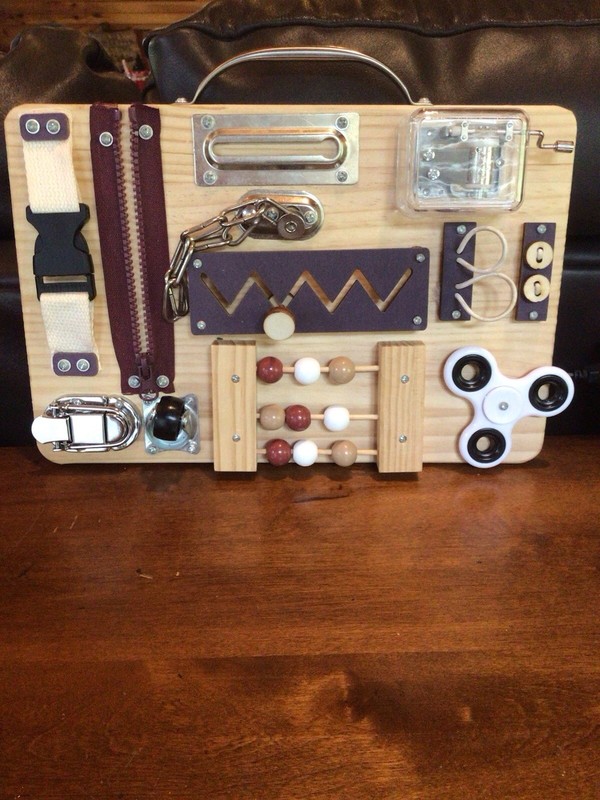 Dementia Alzheimer's Fidget Busy Board Motor Skills Relax Memory ADHD & ADD Help gallery