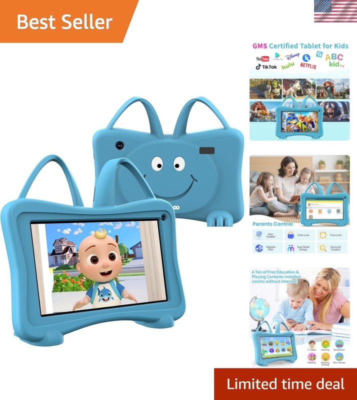 Kids Tablet 7 Toddler Children’s Learning Tablet with WiFi, YouTube, Parental…