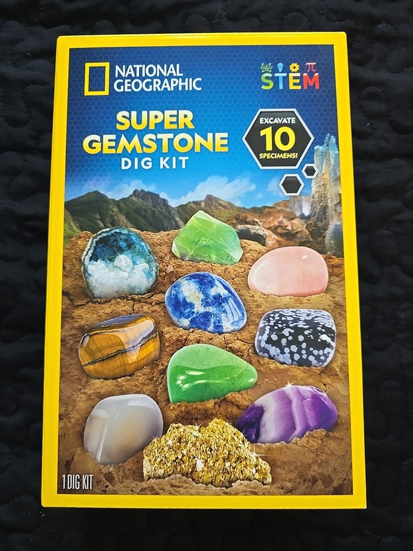 National Geographic Gemstone Dig Kit – Dig Up 10 Real Gemstones and Crystals,…