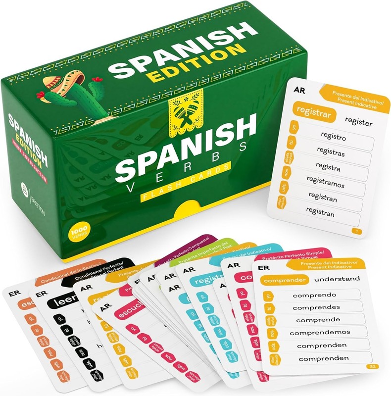 Spanish Verb Conjugation Flash Cards - 1,000 Verbs, 9 Tenses gallery