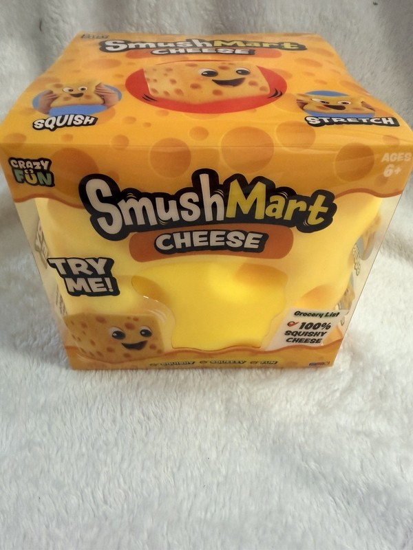 RMS Crazy Fun SmushMart Cheese Squishy Squeezy Stretch Sensory Toy TIK TOK VIRAL