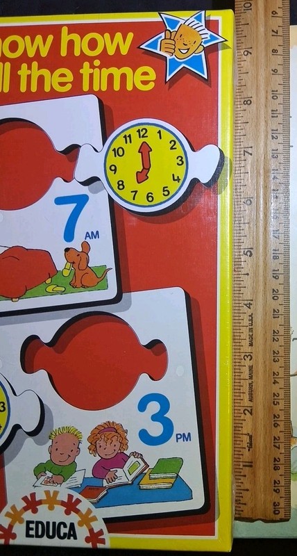 NIP I Know How to Tell the Time Complete Flash Cards Education Educa Sallent VTG gallery