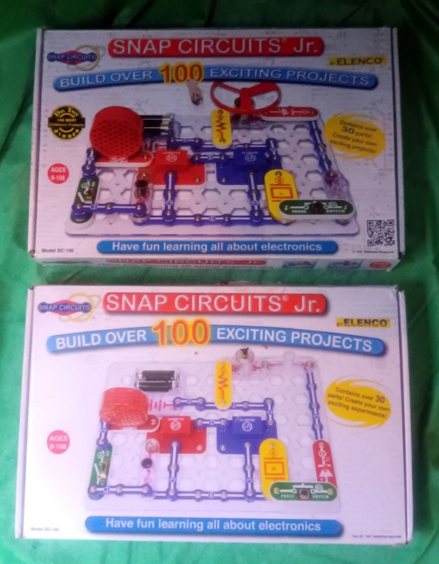 2x ELENCO Snap Circuits Jr. 100 Experiments Electronics Discovery Kits