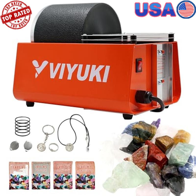 Metal Rock Polisher Electric Kids Rock Stone Tumbler Kit 120V Educational Toys