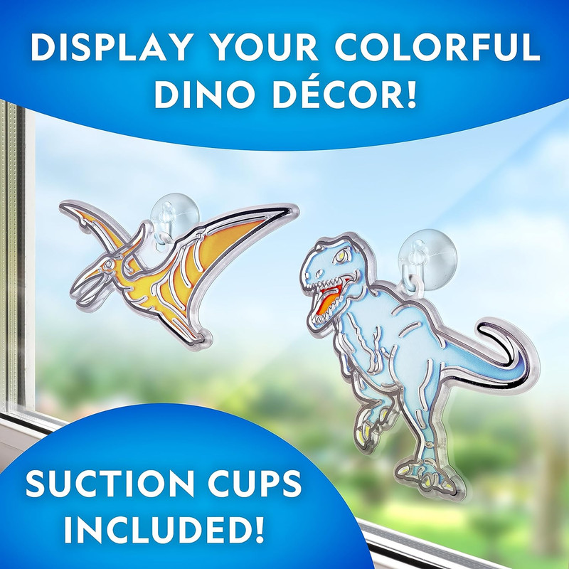 National Geographic Kids Stained Glass Kit - Glow in the Dark Dinosaur Toys, Kid gallery