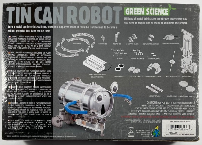 4M Tin Can Robot - Green Science - New Sealed gallery