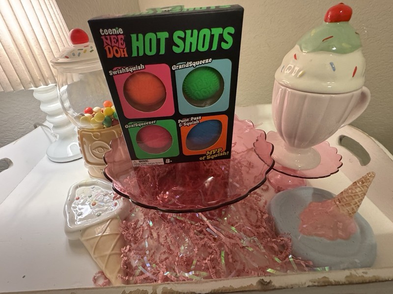 Needoh Teenie Hot Shots 4-Pack Nee Doh Set of 4 – Swish Grand Goal Punt BALLS!