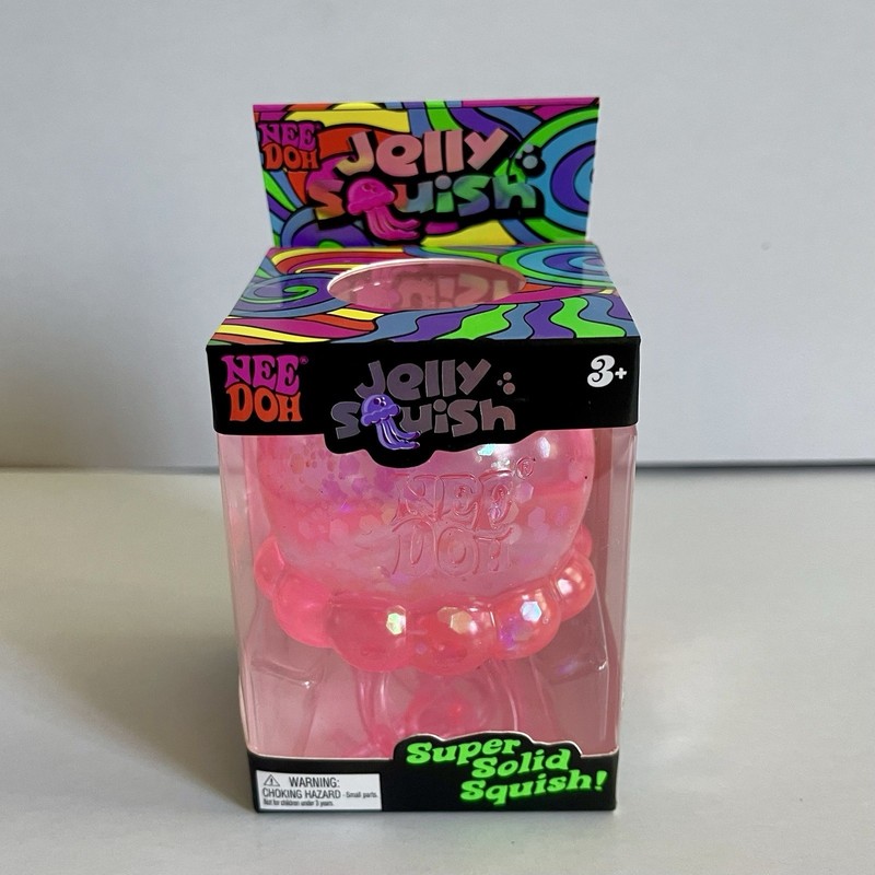 Nee Doh Jellyfish Jelly Squish Stress Toy Fidget Squeeze NeeDoh Pink Trending