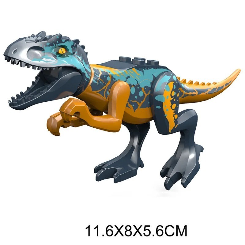 Jurassic Dinosaur Building Blocks T-Rex Velociraptor Triceratops Toy