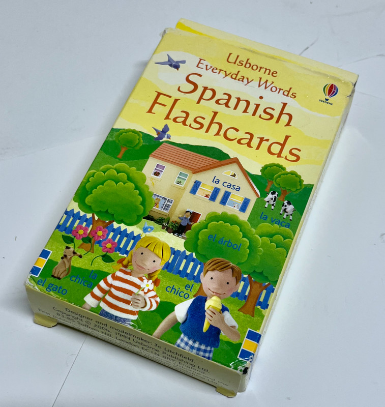 Usborne Spanish Flashcards – 50 Cards Learning Language Everyday Spanish Words