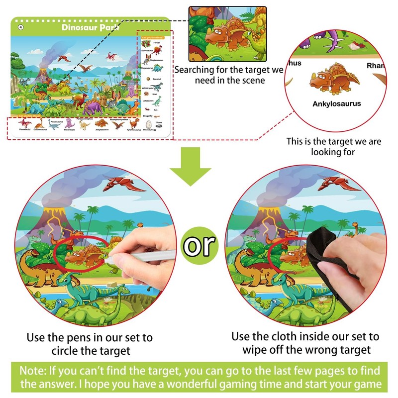 Search and Find Book for Kids Ages 4-6,3-8, Reusable Activity Pad with 24 Tod... gallery