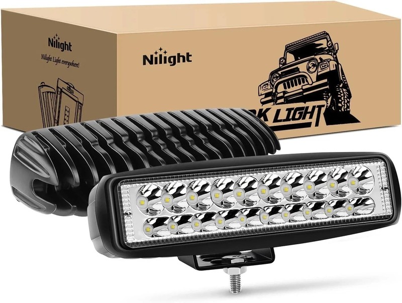 2PCS Led Pods 6 Inch 60W Spot Light Bar 3000LM Driving Fog Off Road Ligh