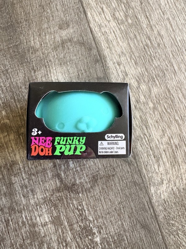 NIB Sealed Needoh Funky Pup Teal – Squishy Stress Relief Toy Schylling