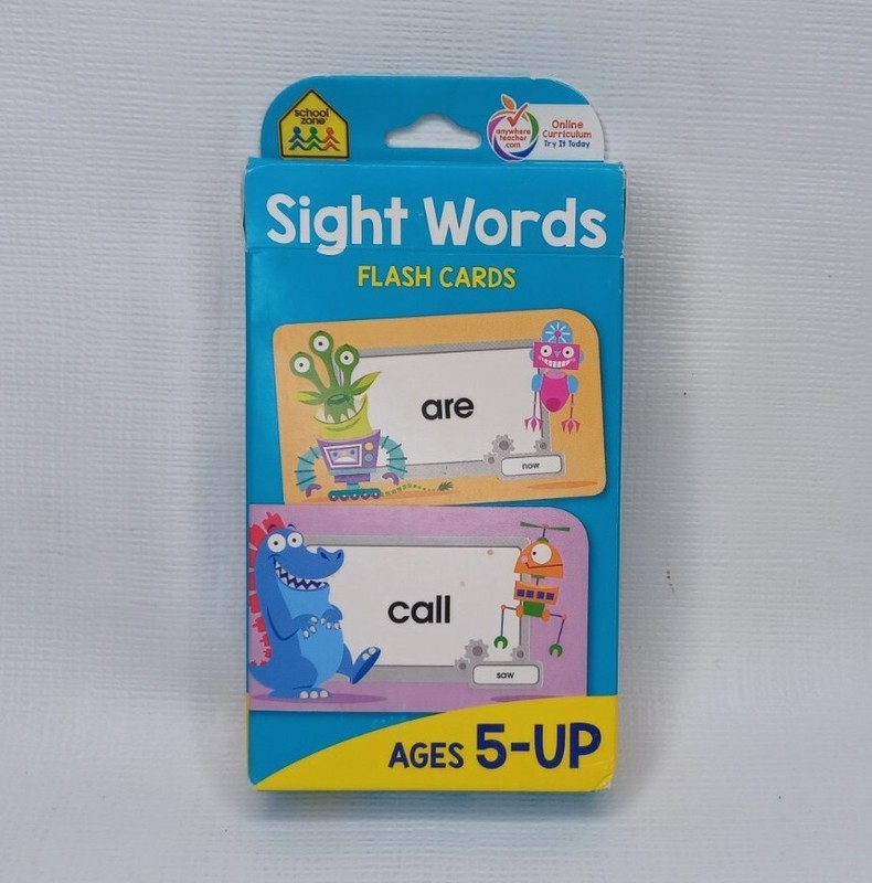 School Zone Sight Words Flash Cards Ages 5 & Up Kindergarten To 1st Grade Level