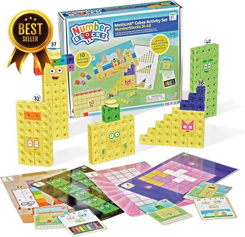 Numberblocks 31–40 MathLink Cubes Activity Set Educational Math Learning Toy for