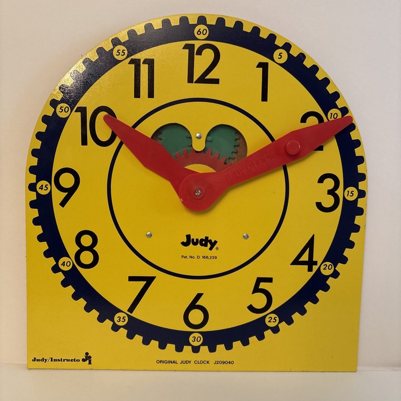 Original Judy Clock Large J209040 Teach Time 13″ Gear Operated Learning Tool