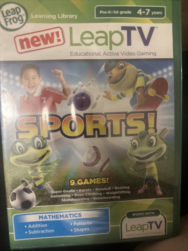 Leap Frog Leap TV Sports Educational Active Video Game Mathematics 4-7 Years