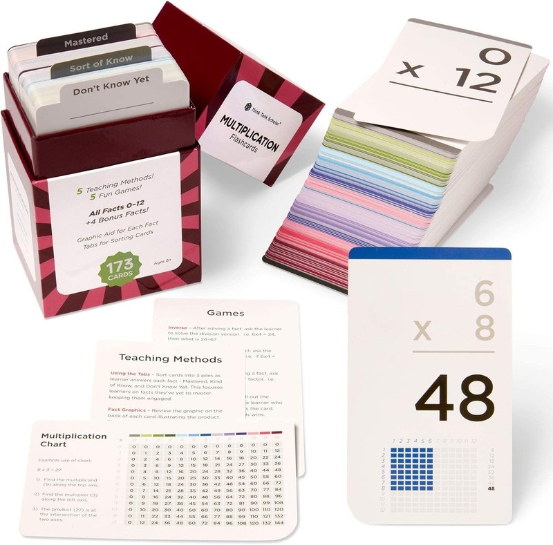 173 Jumbo Multiplication Flash Cards – Fun Learning for Grades 2-6