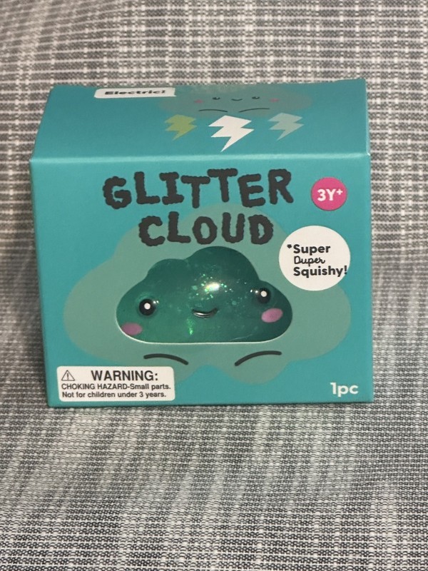 J’Adore Glitter Cloud Teal Squishy Sensory Squeeze Toy Super Duper New