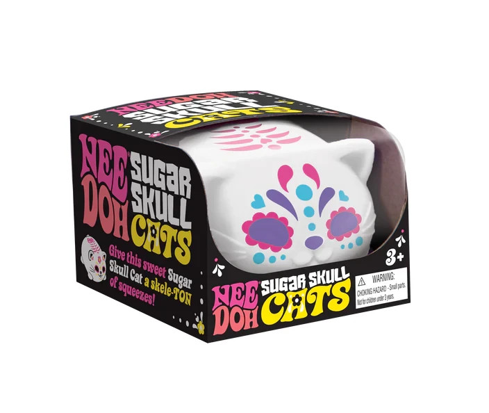 NeeDoh SUGAR SKULL CAT Glow-In-The-Dark🐈🏡AUTHENTIC NEW SEALED VIRAL RARE