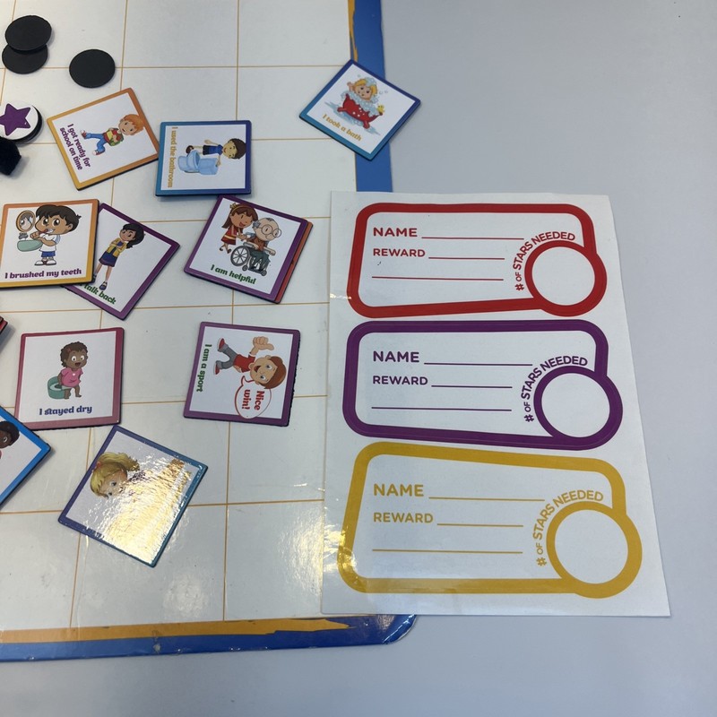 Kids Behavior Reward Chart - 63 Chores as Potty Train, & More. “Thick Magnetic” gallery
