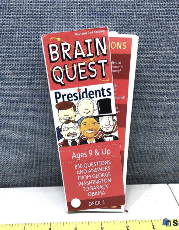 Brain Quest Presidents Age 9 and up 850 Question Cards