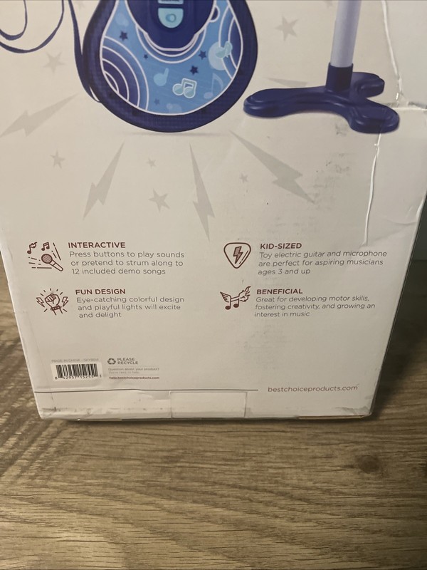 BCP 19 Inch Electric Guitar with Microphone. Blue New In Box gallery