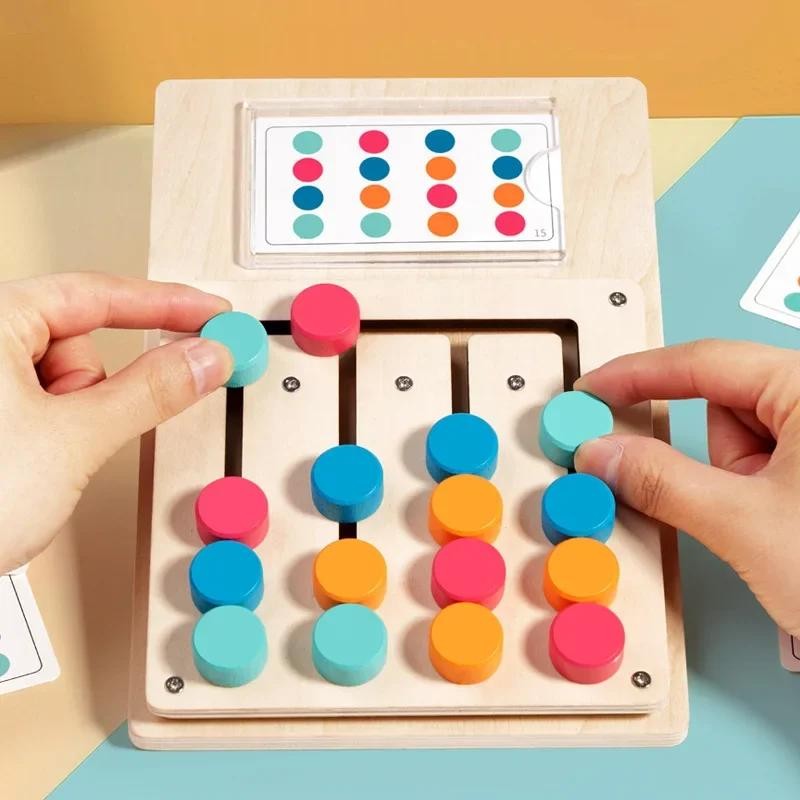 Montessori Wooden Shape & Color Matching Board Early Brain Learning Toys Baby