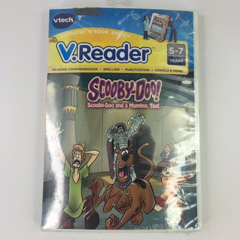 V Reader Scooby Doo and a Mummy Too Animated Book Cartridge 5-7 Years V-Tech NEW