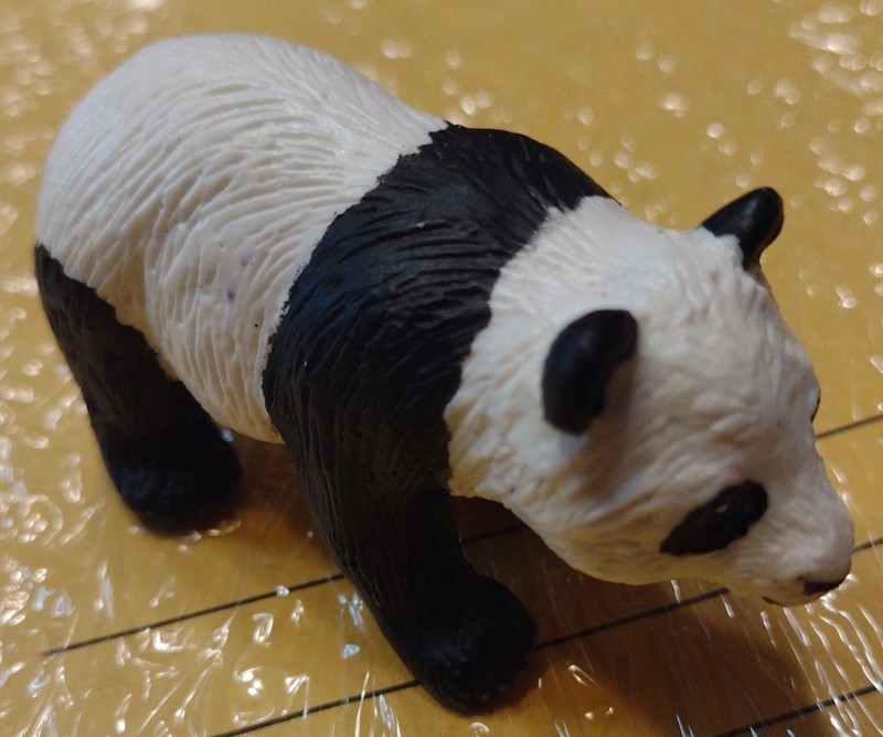 Panda Cub Safari Ltd Animal Figure Toy Vintage 1996 Copyright B&W 🐼 Cute Bear