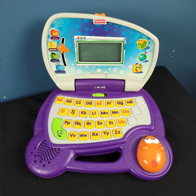 Fisher Price Fun 2 Learn laptop 2006 J6665 letters phonics tunes TESTED & WORKS