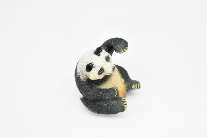 Panda Bear Toy, Figure Plastic Replica, Hand Painted 2 1/2 " CWG168 BB40 gallery