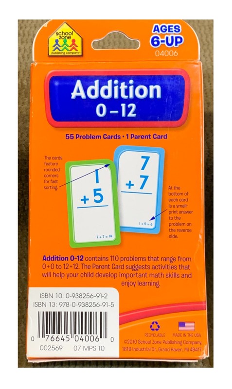 2002 & 2010 SUBTRACTION FLASH CARDS & ADDITION FLASH CARDS AGES 5/6 AND UP gallery
