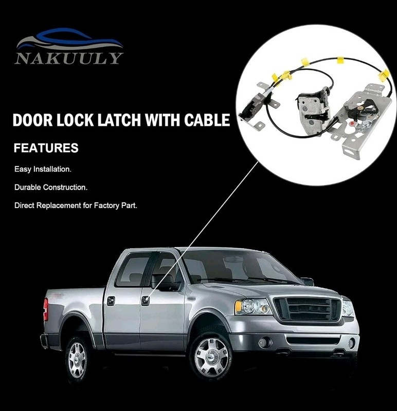 Left Driver Side Rear Door Lock Latch & Cable Compatible with Ford F150 Extended gallery