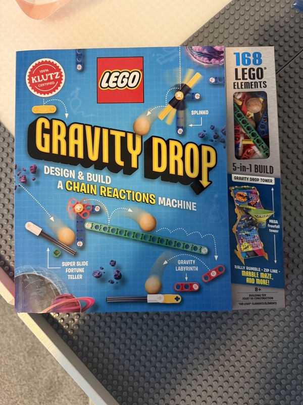 New – Klutz LEGO Gravity Drop – Ages 8+ | 1+ players W/64 Pg Book
