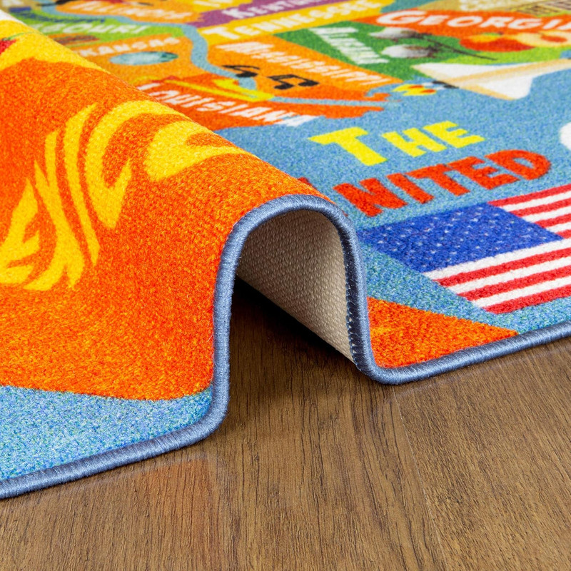 3X5 USA United States Map Toy Car Road Rug – Educational Play Mat Carpet for Kid gallery