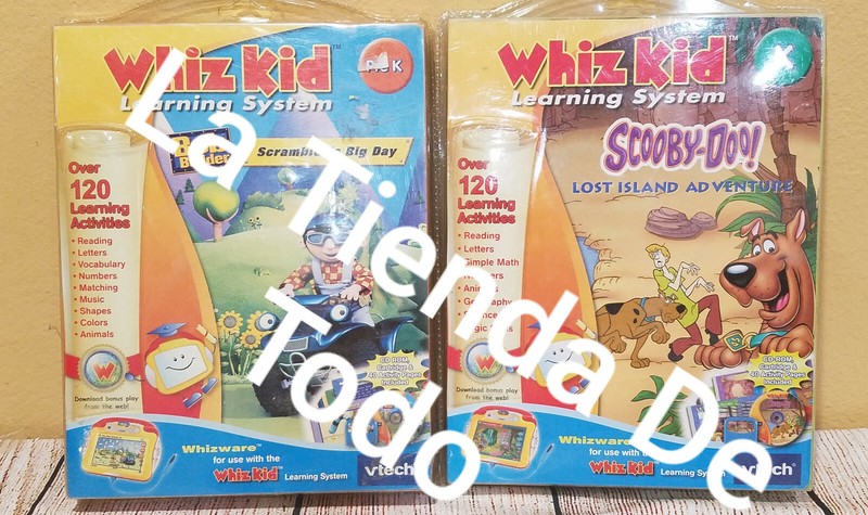 2 GAME LOT FOR BOB THE BUILDER SCOOBY DOO FANS FITS WHIZ KID LEARNING SYS READ