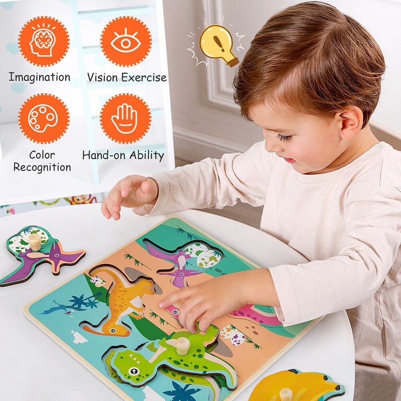 Wooden Jigsaw Puzzles for Kids Age 1 2 3 Toddler Puzzles Toys, Preschool Set 4 gallery