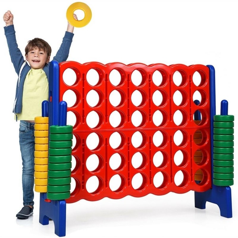 Pemberly Row 4-to-Score 4 in A Row Giant Game Set Kids Adults Fun Red Plastic gallery