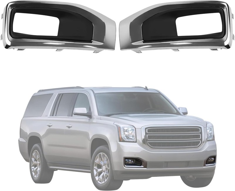 COOL STAR 1 Pair Front Driving Fog Light Bezel Cover Compatible with GMC Yukon