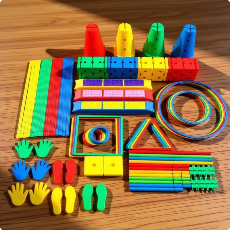 Perceptual Interaction Toy Set Non-Slip Preschool Balance Play Set Colorful