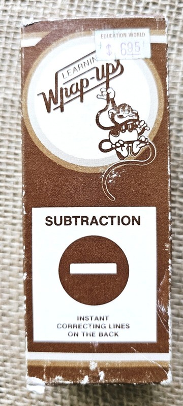 Vintage 1985 Learning Wrap Ups Subtraction & Addition 10 Pc Teaching Aide Math