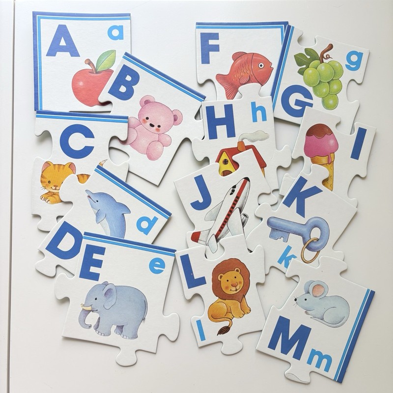 Vtg 90s Alphabet Floor Puzzle Game 25/26 Pieces 17”x24” / 42x60 cm Battat Games gallery