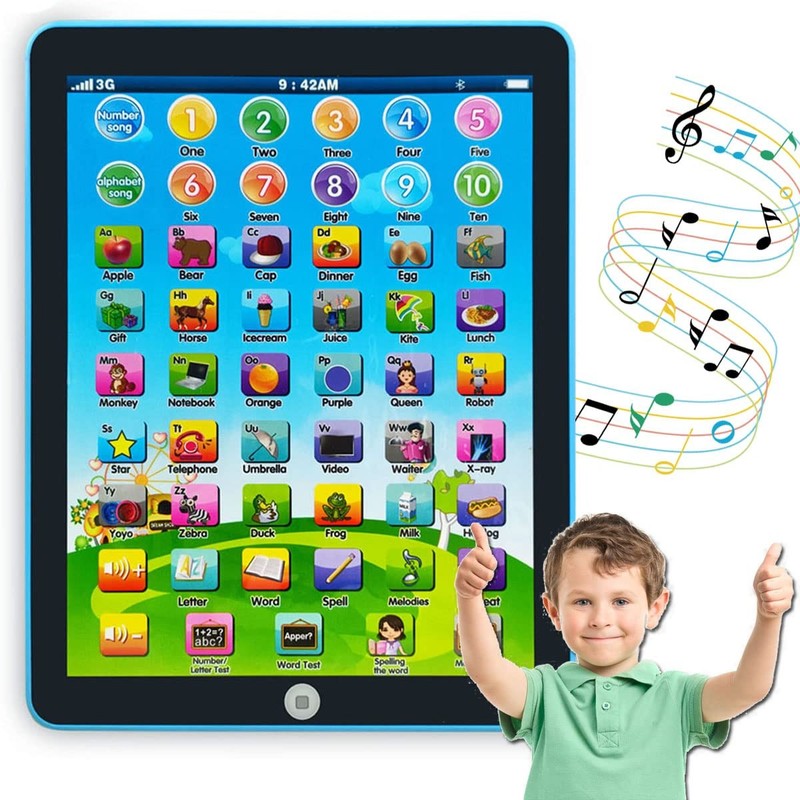 Kids Learning Pad/Tablet Interactive Toddler Toys with Words Numbers Alphabet…