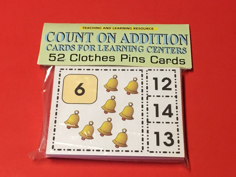 Count On Addition Cards - Cards for Learning Center 52 Cards-Letters Teaching gallery