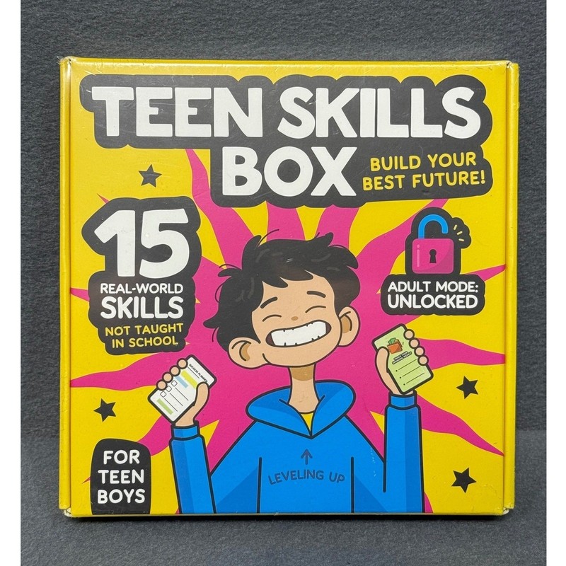 All In One Life Skills Kit Teen Skills Box Prepare Teen Boys for Real Life New