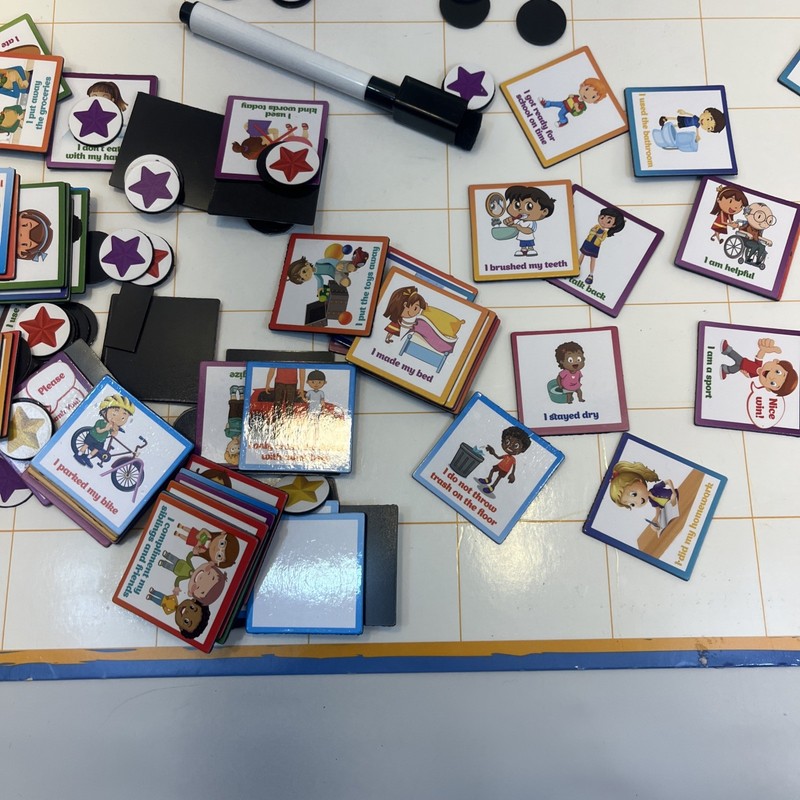 Kids Behavior Reward Chart - 63 Chores as Potty Train, & More. “Thick Magnetic” gallery